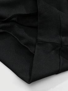 ROMWE MEN Street Life Áo hoodie dài tay nam in hình đồ họa phong cách đường phố, họa tiết tôn giáo, kiểu dáng thường ngày. - màu đen - Xem 7