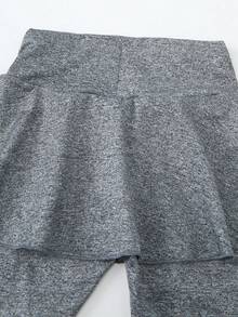 SHEIN 2 件套女童休闲优雅公主蝴蝶结和蝴蝶图案印花裙和紧身裤套装，适合春夏季、假日、夏季、旅行 - 藏蓝色 - 查看 5