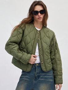 Aveloria Modichic 秋冬新品，休闲百搭葫芦图案绗缝棉服