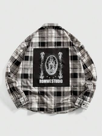 Street Life Men's Plaid Minimalist Casual Overcoat