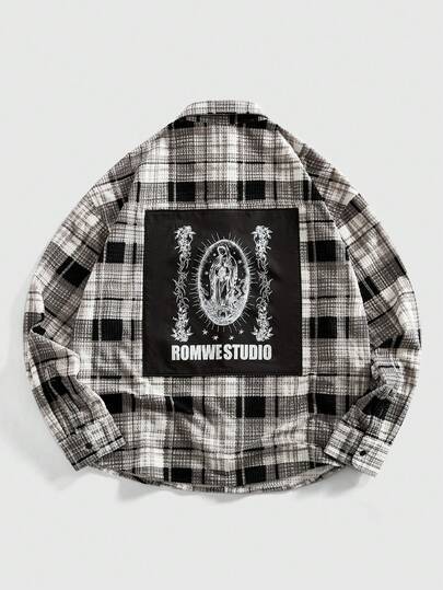 Street Life Men's Plaid Minimalist Casual Overcoat