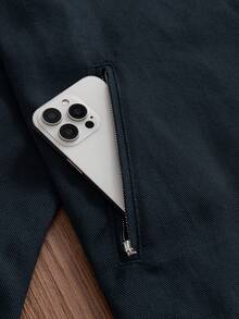 SWAVVY 标准尺寸男士时尚刺绣拼布长袖夹克