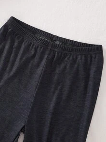 女童休闲长袖上衣和裤子睡衣套装，简约时尚 - 彩色 - 查看 3