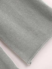 Franclia Women's Solid Color Round Neck Drop Shoulder Long Sleeve Sweater And Wide Leg Pants Casual Suit, Autumn/Winter