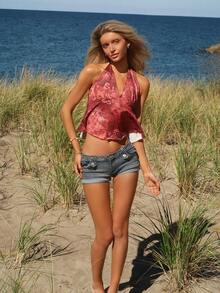 Sydney Algeri Women's Casual High Street Denim Cuffed Shorts With Pockets - Light Wash - View 1