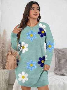 EMERY ROSE 大码休闲印花长袖卫衣，秋冬季 - 彩色 - 查看 4