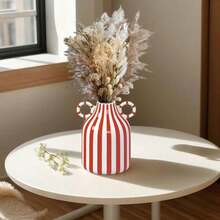 NJCHARMS 1 Chiếc Bình Gốm Vẽ Tay Tinh Tế - Thiết Kế Hai Tai Độc Đáo Có Sọc, Chất Liệu Cao Cấp - Rất Thích Hợp Để Cắm Hoa Và Trang Trí Bàn Ăn Ở Gia Đình, Trang Trí Nhà Đẹp, Bình Hoa, Trang Trí Trung Tâm, Trang Trí Để Bàn - Nhiều màu - Xem 16