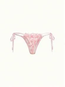 Bonmuse Ensemble de soutien-gorge en dentelle transparente à lacets avec broderie florale , lingerie pour femmes, idéal pour la Saint-Valentin, soutien-gorge ultra-fin kawaii