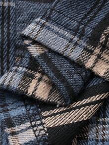 Livesso 格子宽松女士睡裤，家居服，冬季 - 藍色 - 查看 7