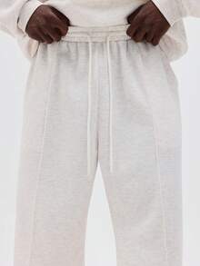 SUMWON Men's Half Zip Sweatshirt And Loose Fit Sweatpants Co-Ord Set Casual Winter Loungewear - Apricot - View 7