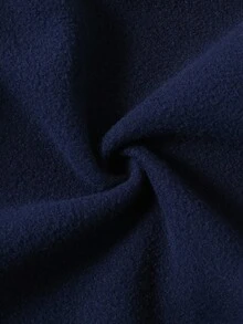 青少年男孩字母图案拉链连帽衫和慢跑裤套装，秋冬休闲装 - 藏蓝色 - 查看 8