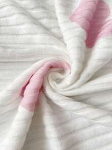 SHEIN 孕妇心形印花圆领落肩长袖休闲宽松连衣裙 - 白色 - 查看 8