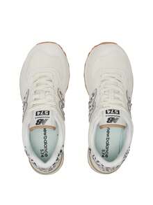 New Balance  WL574XD2 - White Beige Animal print - View 3