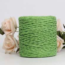 1Roll 120g Natural Raffia Straw Yarn Raffia Paper Knitting Material Cushion Baskets Hat HandBag Colrful DIY Crochet Supplies - Multicolor - View 34