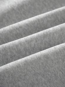 Resyla 女士经典休闲灰色运动裤，运动风，返校季，秋冬季，花卉刺绣设计，日常及户外穿着，街头摄影必备，回头率超高，女士慢跑裤 - 灰色 - 查看 3