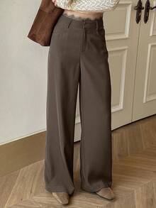 DAZY 宽松休闲蕾丝拼布女裤