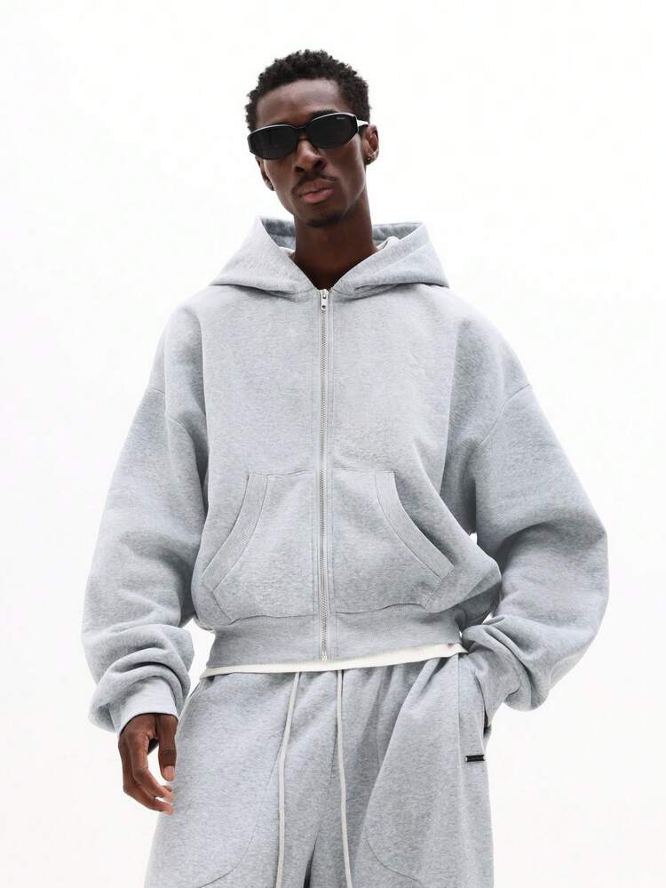 Full Zip Hoodie With Centre Pocket