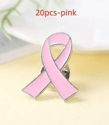 10/20 Pcs Pink Ribbon Hiv/Breast Cancer Awareness Brooch Pin Set - Minimalist Fashion Accessory For Women'S Clothing Decoration - Show Your Support With Style Back To School,Fall Decor,Christmas Decorations Boys Backpack, Halloween, Backpack School. Clear Backpack, School, Halloween Costume. - Verschiedenfarbig - Übersicht 24