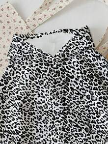 SHEIN EZwear Hanorac casual vintage punk gotic cu imprimeu leopard, potrivit pentru toamnă/iarnă, aeroport, streetwear, Y2K, ținute de exterior - Multicolor - Vizualizare 5