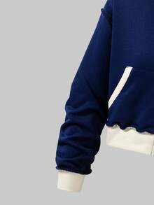 Sparklyn 女童字母印花连帽棒球夹克和休闲运动裤套装 - 彩色 - 查看 6