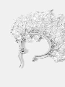 ROMWE Hoa tai nữ dạng lủng lẳng - Bạc - Xem 4