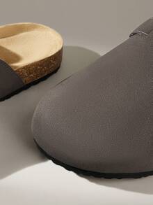 Solecia 女士时尚休闲毛绒搭扣平底鞋 - 深灰色 - 查看 6