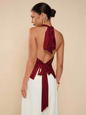 COSMINA 女士纯色极简露背吊带背心