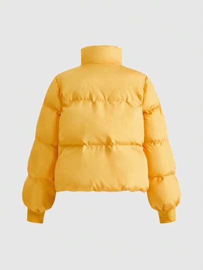 Teletubbies X ROMWE Y2K Cute Cartoon Pattern Stand Collar Padded Coat