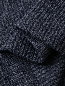 DAZY Women's Simple Fleece Knit Cozy Lounge Pants, Autumn/Winter - Navy Blue - View 7