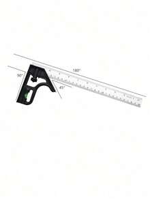 1pc Aluminum Alloy Triangle Layout Tool, Professional Silver Multi-Purpose Triangle Ruler For Engineer