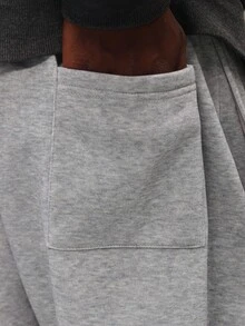 PLAYBOY X SUMWON Relaxed Fit Wide Leg Sweatpants With Drawstring Waist For Casual Streetwear Comfort - Light Grey - View 5