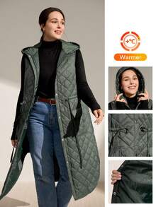 Momelise Christmas Plus Size Women's Fashionable And Versatile Padded Coat - Army Green - View 1