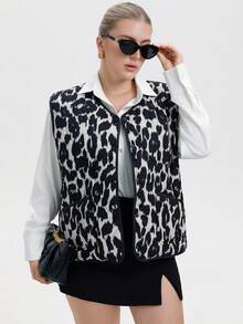 Aveloria Modichic European & American Style Pocket Design Fashion Versatile Casual Printed Vest - Multicolor - View 1