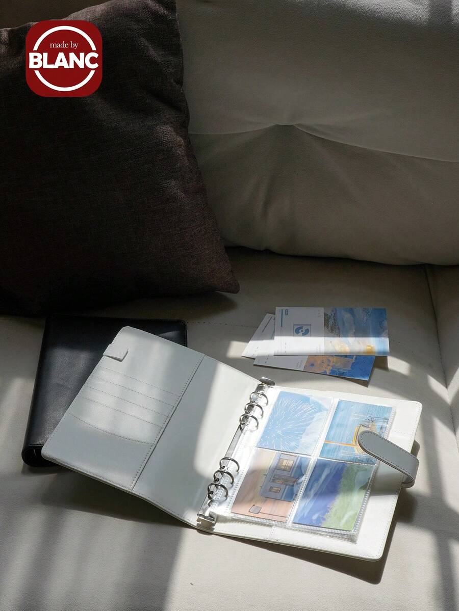 1Set Premium Multi-Functional A5 Photo Card Binder, Sleek Album Design, Compact And Durable Organizer, PU Leather Binder Notebook Cover Loose-Leaf Organizer For Daily Planning And Note-Taking, Office Supplies,Back To School,School Supplies