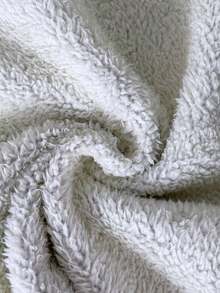 SHEIN 少女Y2K蓝色牛仔保暖长袖外套，抓绒保暖牛仔外套，加厚抓绒牛仔外套，西装领外套，派外套，秋季外套，冬季秋装 - 中等水洗藍 - 查看 5