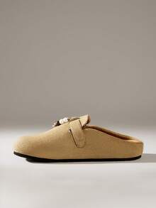 Solecia Zapatos planos casuales de mujer con detalles de cuentas y borlas, otoño - Marrón - Ver 3