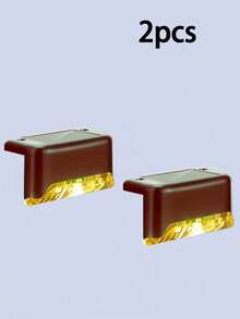 4/2个多色太阳能台阶灯，户外台阶灯，LED太阳能灯，适用于户外楼梯、台阶、围栏、露台、庭院、栏杆、花园、后院和小路（太阳能供电） - 彩色 - 查看 19