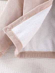SHEIN Explorewe 女童休閒保暖內裡夾克，適合秋冬穿著 - 卡其色 - 查看 6