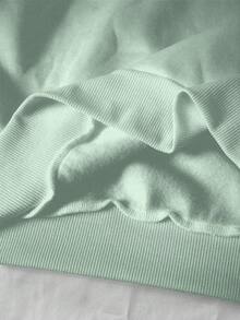 INAWLY 女士连帽拉链卫衣，字母印花图案，休闲外套，适合教师、返校、毕业、日常穿着、冬季外套，时尚百搭，绿色 - 綠色 - 查看 6