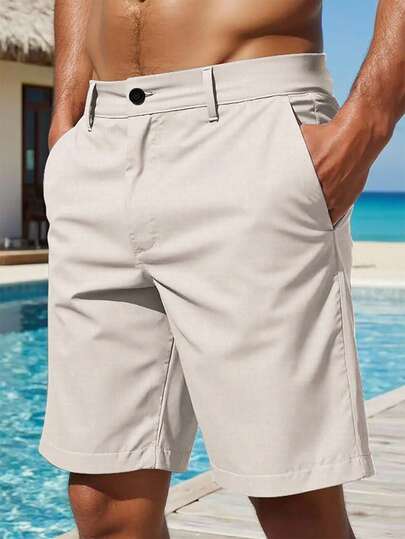 Manfinity RSRT Men's Casual Slant Pocket Shorts Linen Shorts Loose Knee Cool Lucky Solid Color Summer Basic Men Shorts Casual Men Clothing Men Shorts Men Clothes Men Shorts Men Summer Shorts Men Shorts Casual Men Casual Clothes Men Shorts Men Clothes Shorts