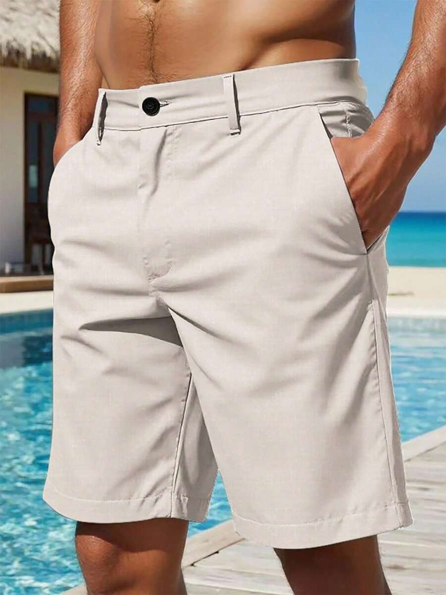 Manfinity RSRT Men's Casual Slant Pocket Shorts Linen Shorts Loose Knee Cool Lucky Solid Color Summer Basic Men Shorts Casual Men Clothing Men Shorts Men Clothes Men Shorts Men Summer Shorts Men Shorts Casual Men Casual Clothes Men Shorts Men Clothes Shorts