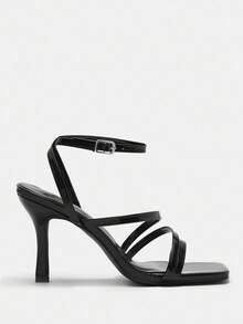 CUCCOO CURVES 加大码宽幅优雅性感多带凉鞋，适合夏季日常户外穿着 - 黑色 - 查看 2