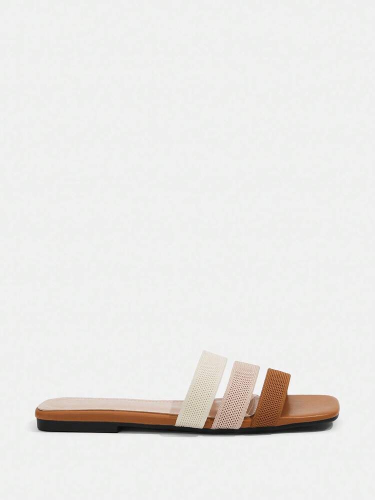 CUCCOO BASICS CUCCOO Women's Casual Flat Slippers With Contrast Color For Christmas Spring Shoes