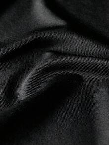 Viva Relle Plus Size Women Puff Sleeve Long Dress - Black - View 7