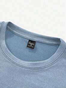 Claim Dot 宽松男士字母压纹落肩T恤