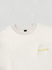 Manfinity Unisex Knitted Men's Fashionable Casual Floral Pattern Loose Fit Short Sleeve T-Shirt