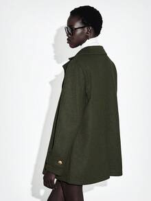 Lumivelle 女士常规翻领插肩袖宽松夹克，基础休闲通勤外套