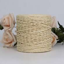 1Roll 120g Natural Raffia Straw Yarn Raffia Paper Knitting Material Cushion Baskets Hat HandBag Colrful DIY Crochet Supplies - Multicolor - View 36
