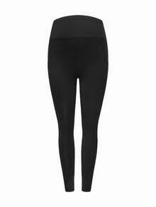 Modmama 2 Stücke Umstandsleggings mit hoher Dehnbarkeit und Taschen - Schwarz - Übersicht 14