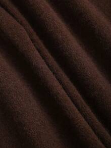 Sweetra Autumn/Winter Floral Button Cardigan With Lantern Sleeves & Wide Leg Pants Knit Two Pieces Set - Coffee Brown - View 7